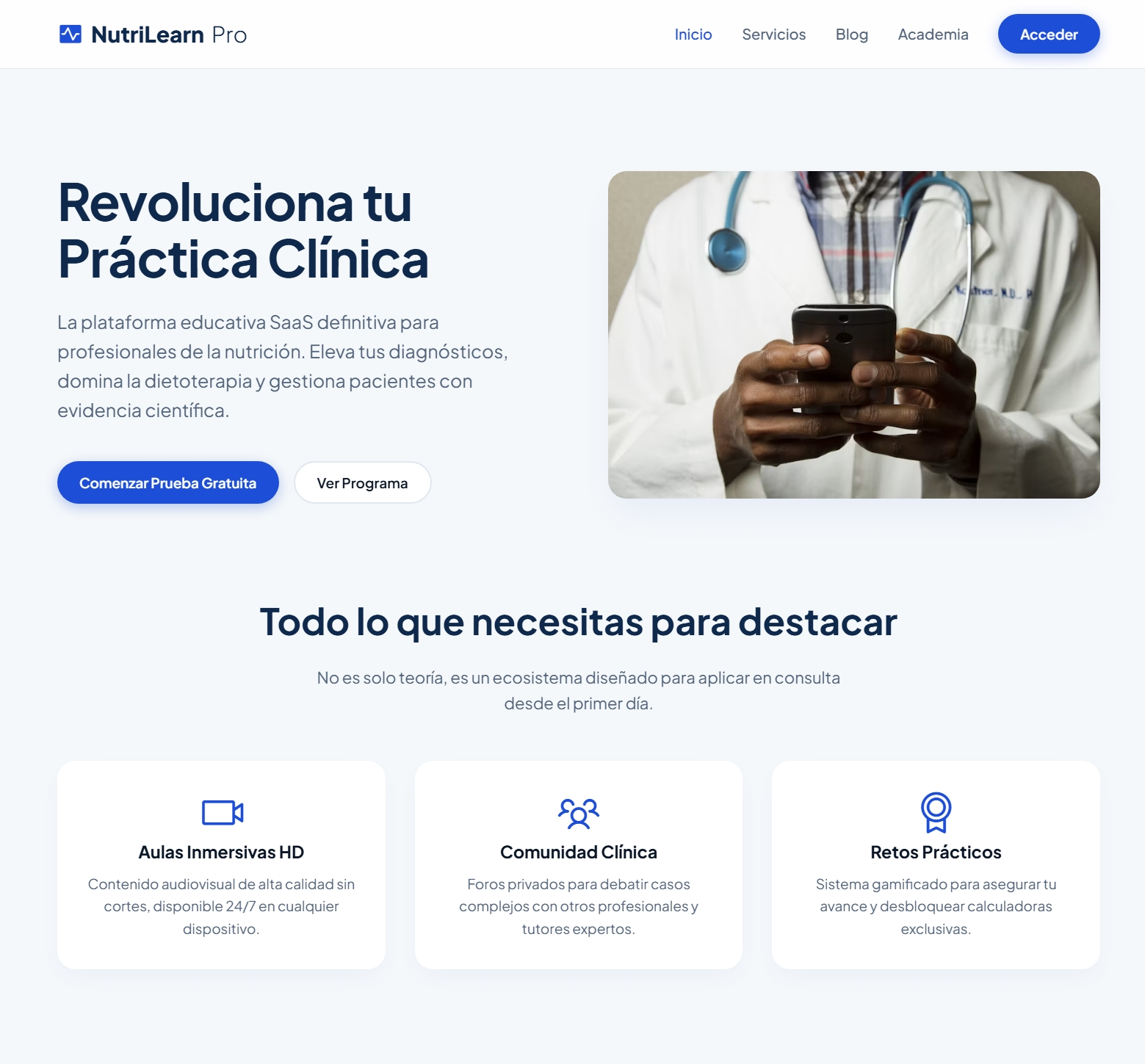 Plataforma E-learning NutriLearn Pro